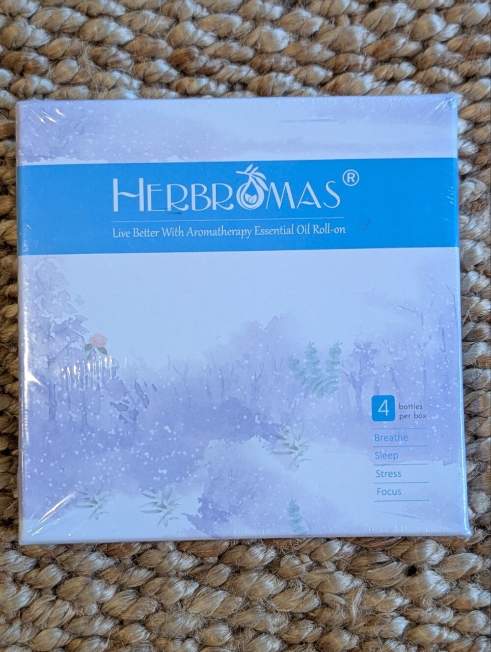 🌸 4/$10 Herbaromas Aromatherapy Essential Oil Roll-On Set - 4 Bottles - Picture 1 of 3